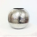 80047-ROUND 8" FLOWER VASE W/HAMMERED DESIGN